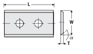 50x12x1.5 HP 35° JİLET Ürün Teknik Çizim